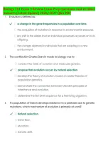 Biology 101 Exam 3 Review Exam Prep Questions And Verified &NewLine;Answers &lpar;Latest Update&rpar; 2026&sol;2027 Q&A PDF