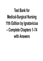  Test Bank for Medical-Surgical Nursing&comma; 11th Edition by Ignatavicius &ndash; Chapters 1&ndash;74