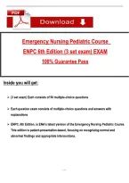 Emergency Nursing Pediatric  Course  ENPC  6TH Edition &lpar;3 Set Exam&rpar;EXAM 100&percnt; Guarantee Pass