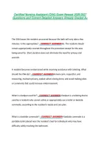 Certified Nursing Assistant &lpar;CNA&rpar; Exam Newest 2026&sol;2027 &NewLine;Questions and Correct Detailed Answers Already Graded A&plus; 