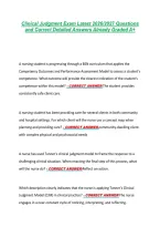 Clinical Judgment Exam Latest 2026&sol;2027 Questions &NewLine;and Correct Detailed Answers Already Graded A&plus; 