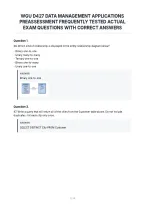 Wgu D427 Data Management Applications&NewLine;Preassessment Frequently Tested Actual&NewLine;Exam Questions With Correct Answers
