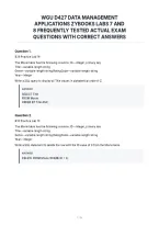 Wgu D427 Data Management&NewLine;Applications Zybooks Labs 7 And&NewLine;8 Frequently Tested Actual Exam&NewLine;Questions With Correct Answers