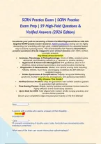 SCRN Practice Exam Prep &vert; 59 High-Yield Questions & Verified Answers &lpar;2026 Edition&rpar;&NewLine;