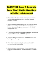 BADM 7050 Exam 1 Complete &NewLine;Exam Study Guide &lpar;Questions &NewLine;with Correct Answers&rpar;