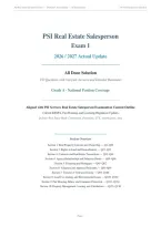PSI REAL ESTATE SALESPERSON EXAM 1 ACTUAL EXAM 2026&sol;2027 &vert; All Done Solution &vert; Verified Q&A &vert; Pass Guaranteed - A&plus; Graded&NewLine;&NewLine;