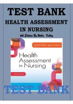 Test Bank for Health Assessment in Nursing&comma; 6th Edition by Weber and Kelley