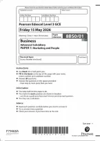 Edexcel AS Level Business Paper 1&colon; Marketing and People 2026