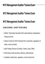 NYC Management Auditor Trainee Exam QUESTIONS AND CORRECT ANSWERS WITH RATIONALES&period;pdf