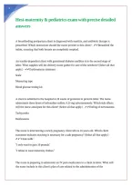 Hesi-maternity & pediatrics exam with precise detailed answers