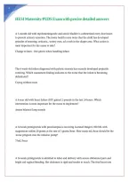 HESI Maternity PEDS Exam with precise detailed answers