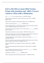 &NewLine;SACA 201 Silver Latest 2026 Version Exam with questions and  100&percnt; Correct Answers &sol;&sol;Pass with a Distinction&period;&NewLine;