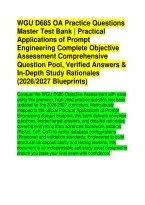 WGU D685 Practical Applications of Prompt Engineering OA Practice Questions Master Test Bank