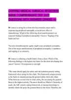 Certified Medical Surgical Registered&NewLine;Nurse Final Paper 2027 Questions With&NewLine;Solutions Graded A&plus;