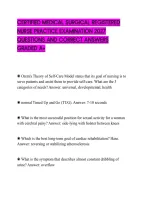 Certified Medical Surgical Registered&NewLine;Nurse Practice Examination 2027&NewLine;Questions And Correct Answers&NewLine;Graded A&plus;