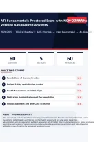  ATI Fundamentals Proctored Exam Exam 2026&sol;2027 &ndash; Questions and Answers Infection Control Medication Administration &vert; Complete Verified Answers &vert; Detailed Rationales &ndash; Pass Guaranteed &ndash; A&plus; Graded