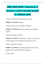 QMB 3200 EXAM 1 Questions & &NewLine;Answers &vert; Latest Already Graded &NewLine;A&plus; UPDATE 2026 