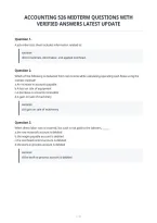 Accounting 526 Midterm Questions With Verified Answers Latest Update