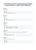 Accounting Chapter 5 Questions And Answers Solved Correctly Latest Update Graded A&plus;
