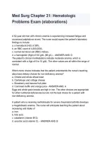 Med-Surg Chapter 31 Hematologic Problems &vert; Practice Questions & Exam Review 2026&sol;2027