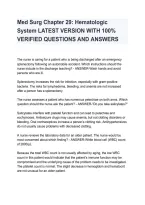 Med-Surg Chapter 29 Hematologic System &vert; 100 Practice Questions & Answers 2026&sol;2027