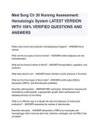Med-Surg Chapter 30 Nursing Assessment Hematologic System &vert; 100 Practice Questions & Answers 2026&sol;2027