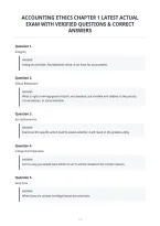 Accounting Ethics Chapter 1 Latest Actual Exam With Verified Questions & Correct Answers