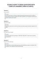 Aceable Agent Florida Questions With Complete Answers &lpar;100&percnt; Accurate&rpar;
