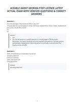 Aceable Agent Georgia Post-License Latest Actual Exam With Verified Questions & Correct Answers