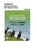 Test Bank For Organizational Behavior &lpar;Pearson&plus;&rpar; 20th Edition Author&lpar;s&rpar;Stephen Robbins&vert; Latest Edition