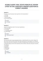 Aceable Agent- Real Estate Principles- Review Latest Actual Exam With Verified Questions & Correct Answers