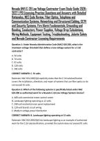 Nevada &lpar;NV&rpar; C-2D Low Voltage Contractor Exam Study Guide 2026&ndash;2027 &vert; PSI Licensing Practice Questions and Answers with Detailed Rationales&comma; NEC Code Review&comma; Fiber Optics&comma; Telephone and Communication Systems&comma; Networking and Structured Cabling&comma; CCTV and Sec