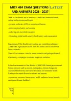  Micr 484 Exam Questions &NewLine;And Answers 2026 - 2027