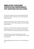 Ambulatory Care Nurse&NewLine;Certification Comprehensive&NewLine;Test Questions And Solutions