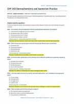 CHY 142 Organic Chemistry I&colon; Stereochemistry & Isomerism Study Guide &lpar;PDF&rpar; &vert; 2026&ndash;2027 &vert; Toronto Metropolitan University