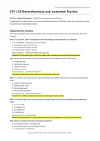 CHY 142 Organic Chemistry I&colon; Stereochemistry & Isomerism Study Guide &lpar;PDF&rpar; &vert; 2026&ndash;2027 &vert; Toronto Metropolitan University