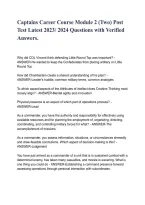 Captains Career Course Module 2 Post Test &vert; Practice Questions & Verified Answers 2026&sol;2027