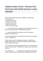 Captains Career Course Common Core Final Exam &vert; Verified Answers & Exam Review 2026&sol;2027