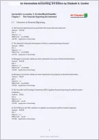  Intermediate Accounting&comma; 3rd Edition by Elizabeth A&period; Gordon&comma; Jana S&period; Raedy and Alexander J&period; Sannella &vert; All 22 Chapters Test Bank and Practice Questions