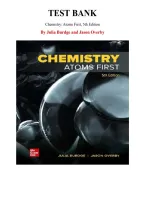Test Bank for Chemistry&colon; Atoms First&comma; 5th Edition by Julia Burdge and Jason Overby&comma; Chapter 1-26 &vert; All Chapters