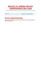 Biology 101 Exam 3 Review Exam Prep Questions And Verified Answers &lpar;Latest Update&rpar; 2026&sol;2027 Q&A PDF