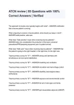 ATCN Review &vert; 85 Practice Questions & Verified Answers 2026&sol;2027