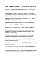 ASU BIO 182 Exam 4 &vert; Practice Questions & Answers 2026&sol;2027