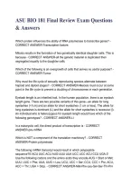 ASU BIO 181 Final Review &vert; Practice Questions & Answers 2026&sol;2027