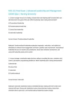 NSG 321 Final Exam &vert; Advanced Leadership and Management &lpar;2026&rpar; Q&A &vert; Herzing University