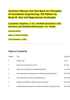 Solutions Manual and Test Bank for Principles of Foundation Engineering&comma; 9th Edition by Braja M&period; Das and Nagaratnam Sivakugan&NewLine;Complete Chapters 1&ndash;19 &vert; Verified Questions with Answers and Detailed Rationales &vert; A&plus; Grade&NewLine;Updated Edition&NewLine;ISBN-13&colon; 978133770