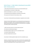 NSG 323 Exam 1 &vert; Public Health & Global Based Nursing &lpar;2026&rpar; Q&A &vert; Herzing University