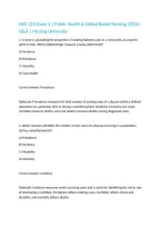 NSG 323 Exam 2 &vert; Public Health & Global Based Nursing &lpar;2026&rpar; Q&A &vert; Herzing University