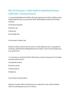 NSG 323 Final Exam &vert; Public Health & Global Nursing &lpar;2026&rpar; Q&A &vert; Herzing University