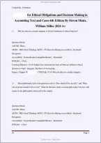 Ethical Obligations and Decision-Making in Accounting&colon; Text and Cases&comma; 6th Edition by Steven Mintz and William Miller &vert; Chapters 1&ndash;8 Test Bank and Practice Questions